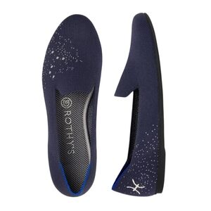 Rothy’s The Loafer Pisces Navy Knit Slip On Flats US 8 NIB